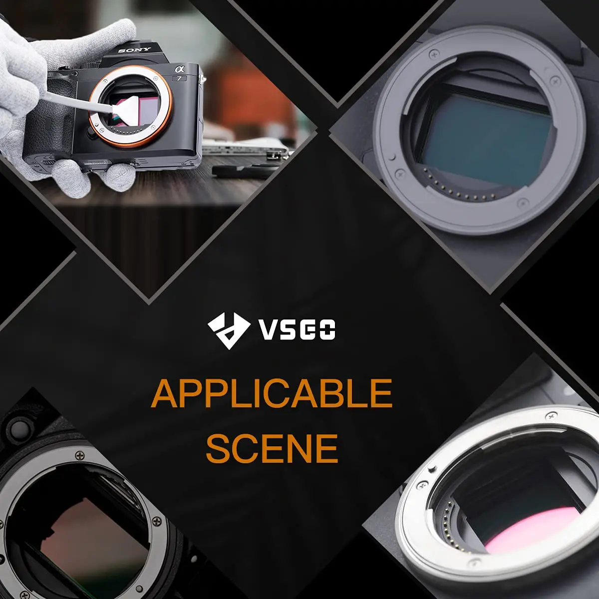 VSGO Новый Полнокадровый Набор для очистки сенсора VS-S03E жидкость ПЗС + 12
