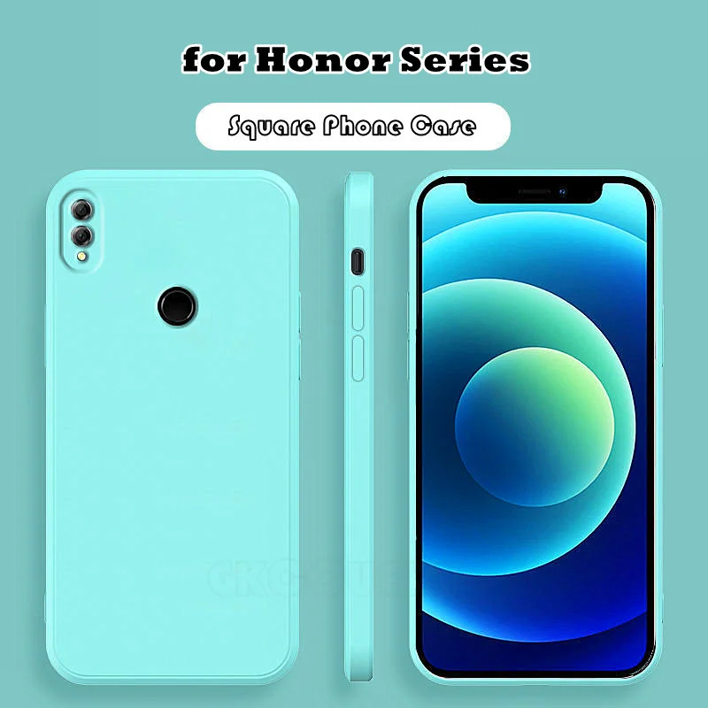 Новый квадратный силиконовый чехол для телефона Huawei Honor 8X Play 9 10 20 Lite 10i 20e s 30s 30i 30 50