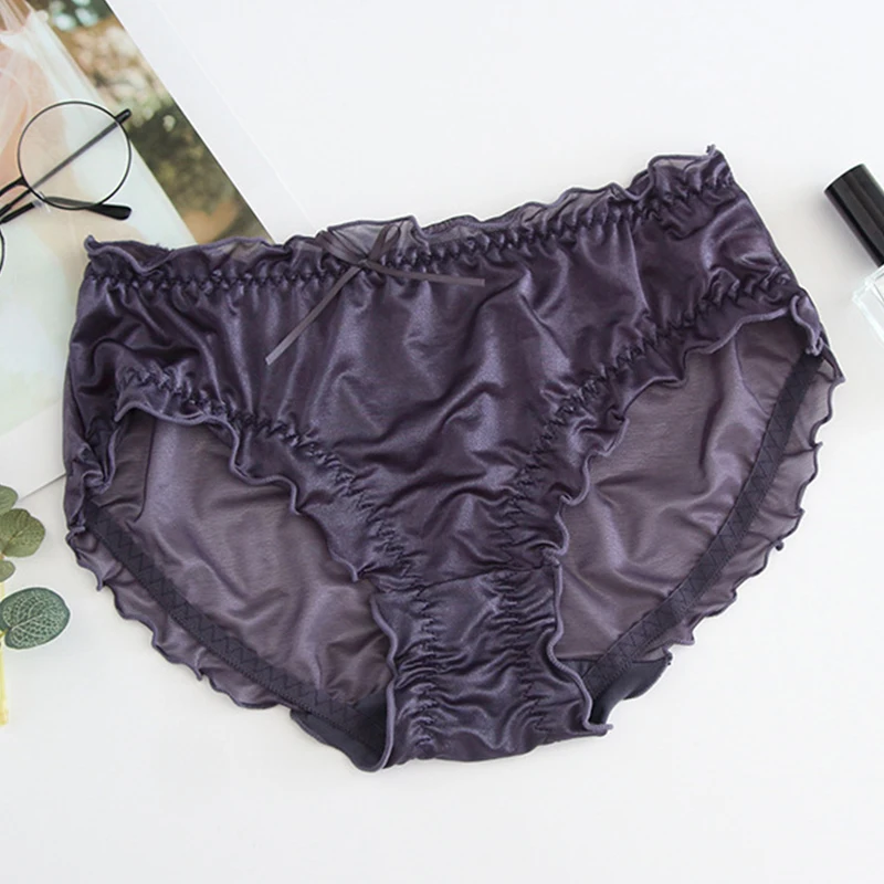 Трусики размера плюс женские сексуальные ультратонкие сетчатые прозрачные