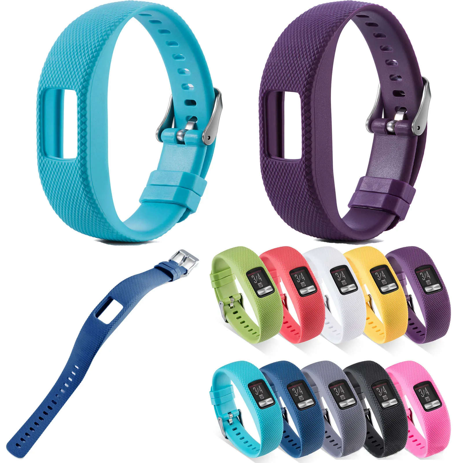 Клетчатый текстурированный ремешок для Garmin vivofit 4 силиконовый сменный часов vivofit4