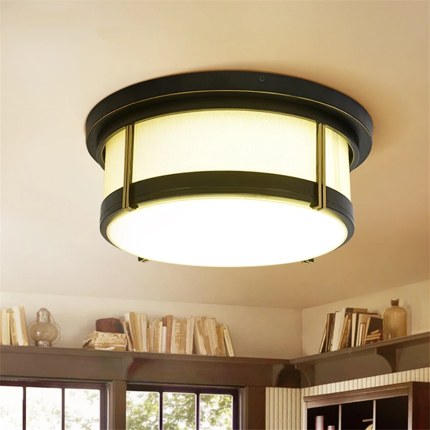 Американские потолочные светильники для спальни простые светодиодные кабинета