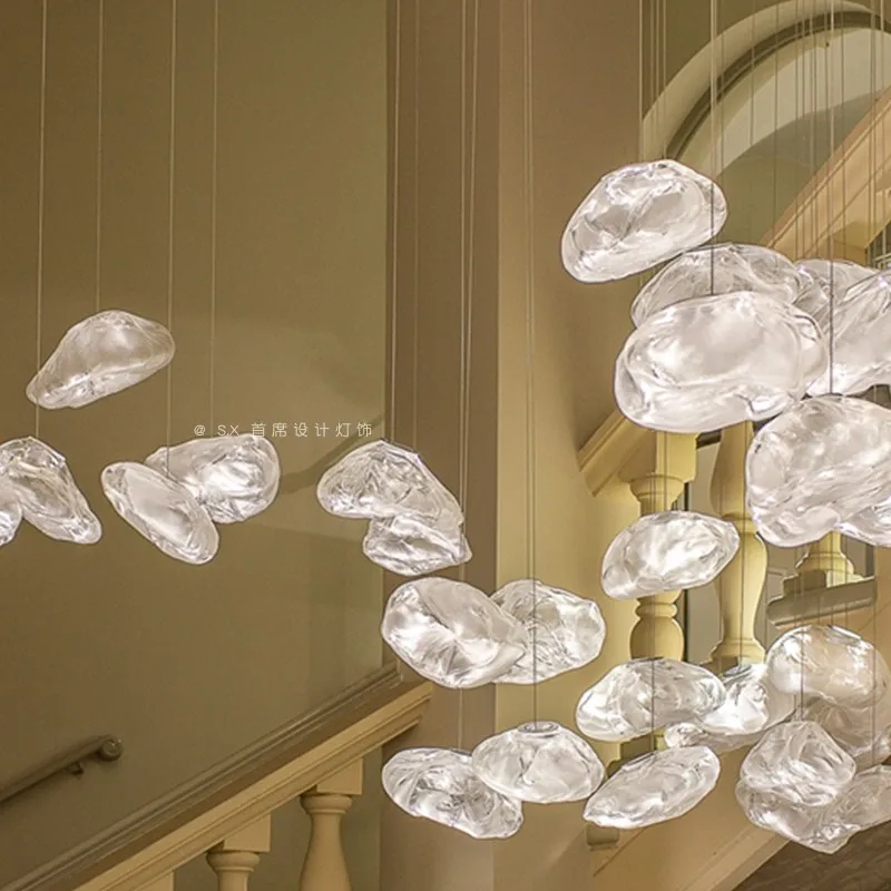 

Cloud glass decoration chandelier shop mall hotel lobby bedroom restaurant bar chandelier