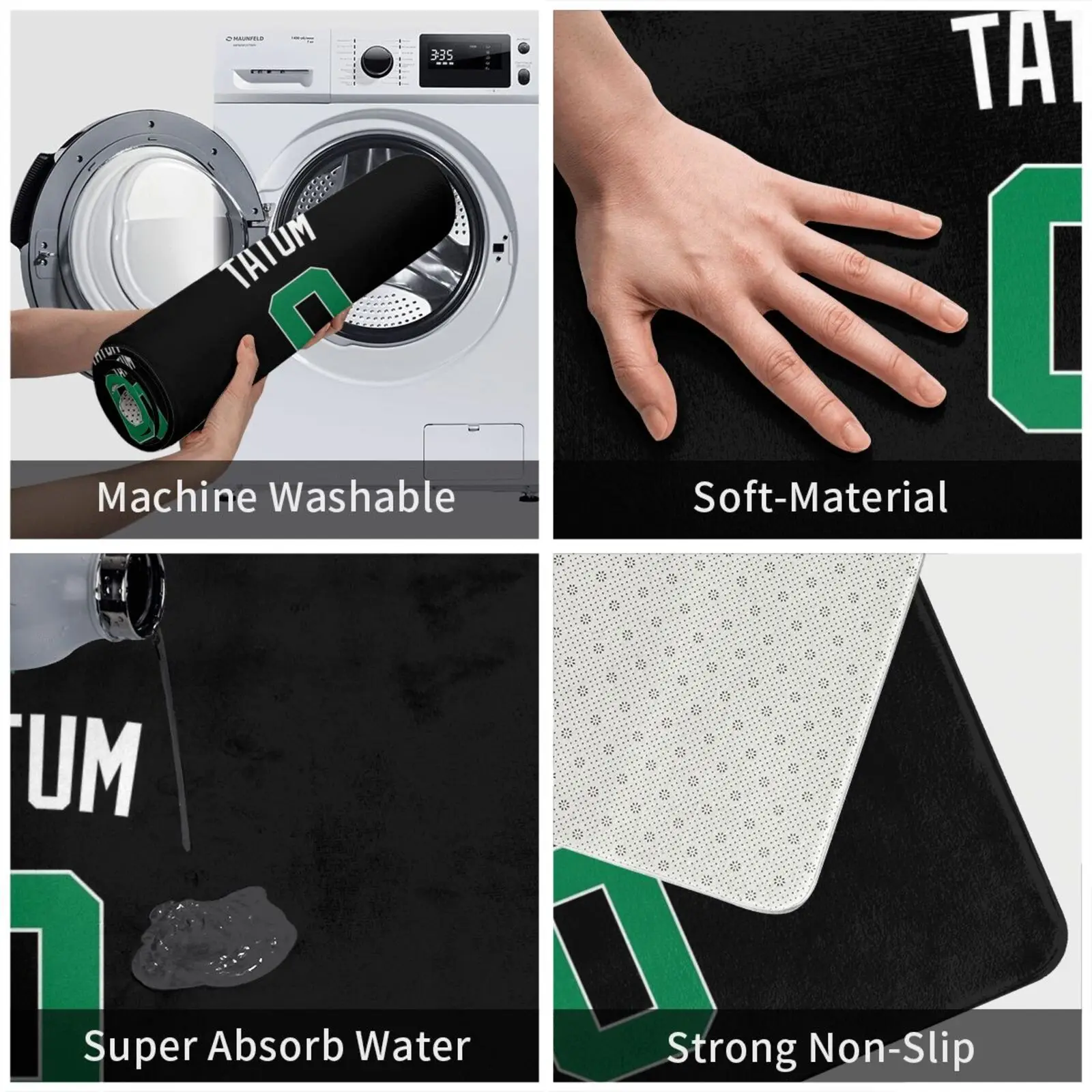 Jayson Tatum трикотажный мягкий коврик с рисунком под кожу том Брэди Коза патриоты