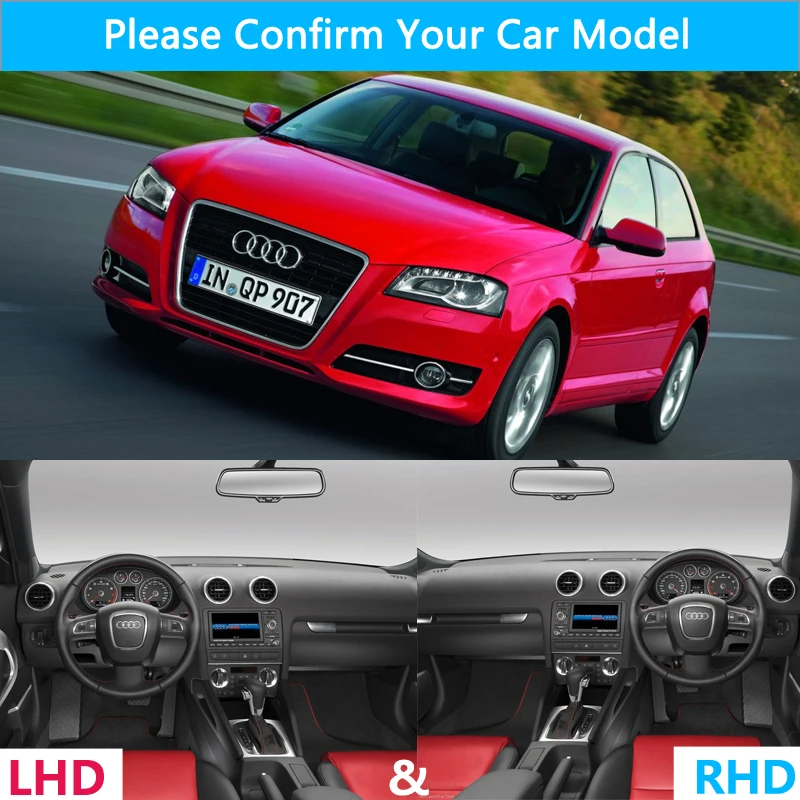 Для Audi A3 8P 2003 2004 2005 2006 2007 2008 2009 2010 2011 2012 крышка приборной панели защитная накладка