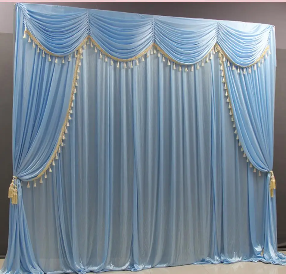 

Королевский синий ледяной шелк фоны для свадебной съемки с изображением панели Шторы свадебной сцены украшение для банкета и вечеринки Што...
