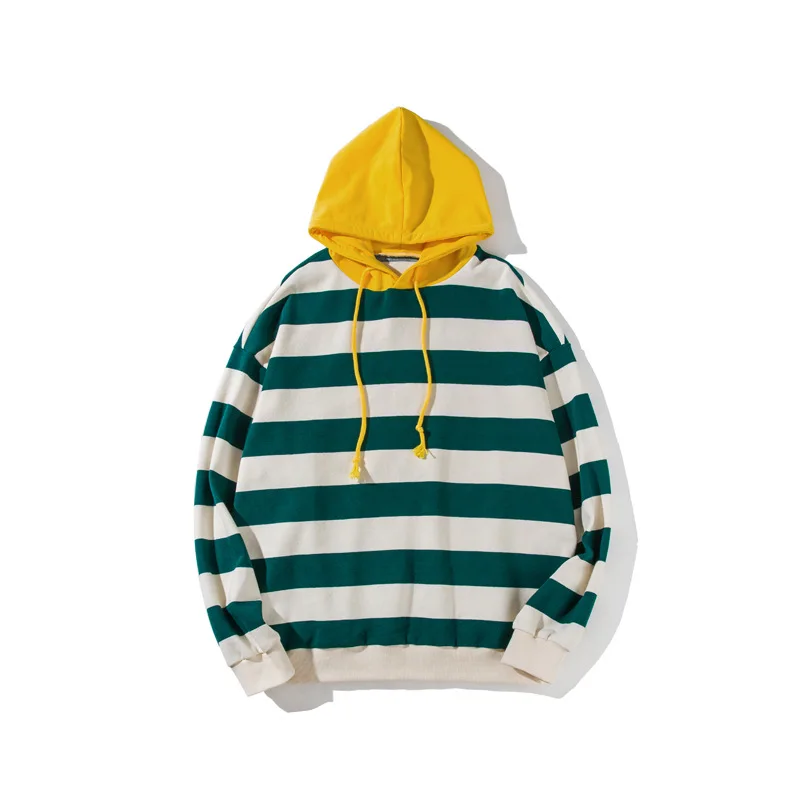 

Men Striped Hooded Hoodies Oversized 2019 Autumn Korean Fashion Mens Japanese Streetwear Sweatshirts Harajuku Hoodie