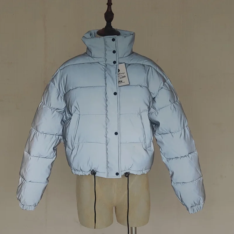 Женская Светоотражающая куртка-пузырь FORERUN зимняя куртка-пуховик с