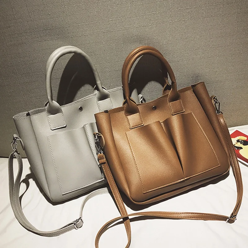 Модная сумка для ноутбука из искусственной кожи простая женская на плечо