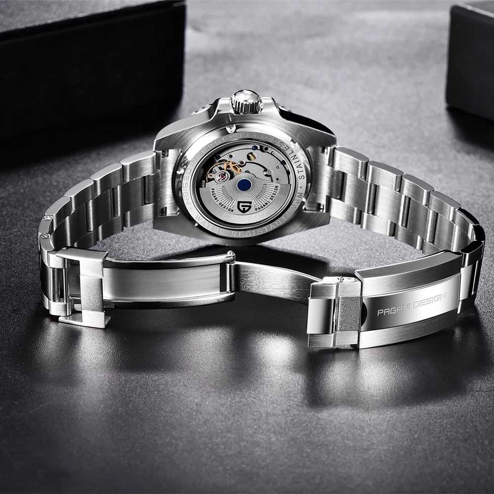 

PAGANI DESIGN Mechanical Automatic Watch Stainless Steel Relogio Masculino Luxury Brand Sapphire Glass Waterproof GMT Men Watch