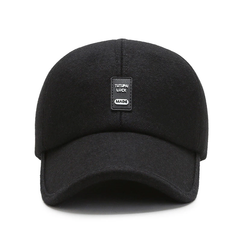 [NORTHWOOD] Черный Бренд мужская Зимняя Бейсболка Костяные Ушные Шапки Теплая