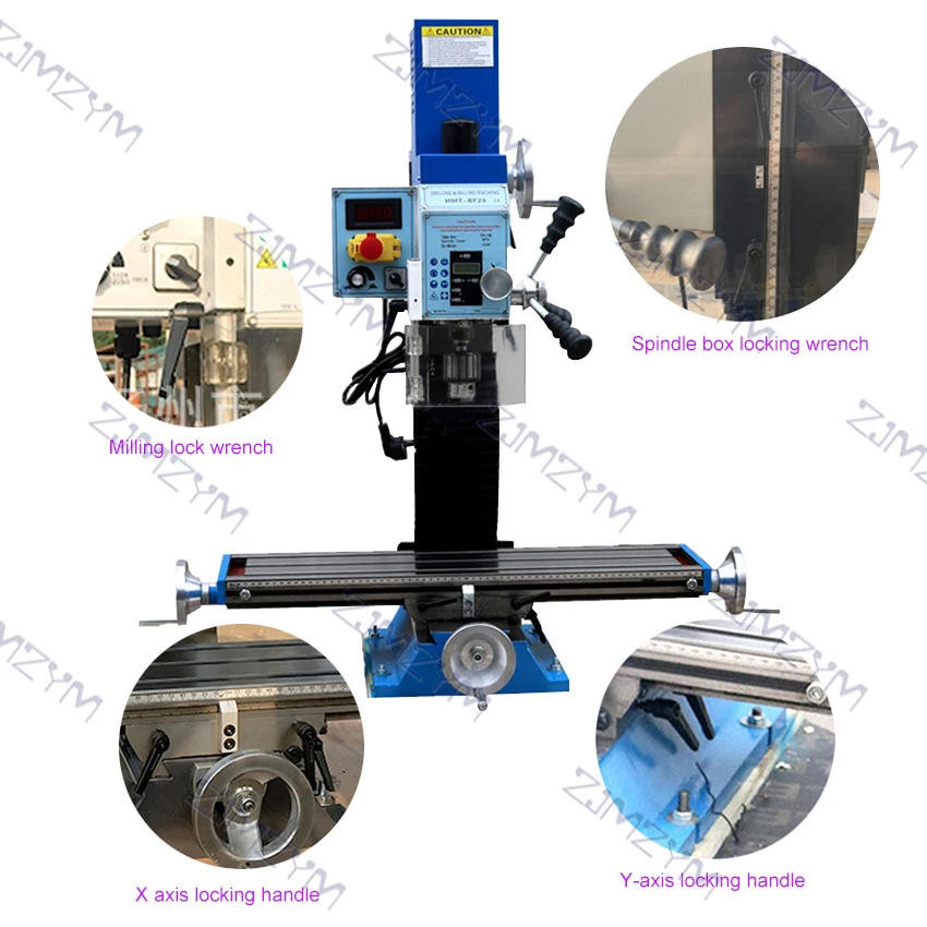 Металлическая настольная дрель с цифровым дисплеем 1000 Вт промышленный фрезерный