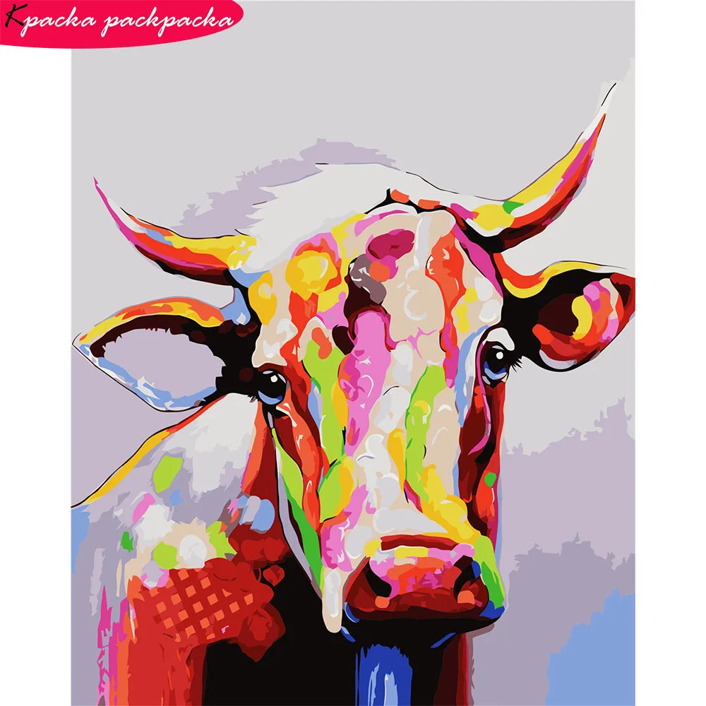Картина по номерам Cow VA 1042 40x50 см без рамки Diff: 3 звезды|Картины номерам| |