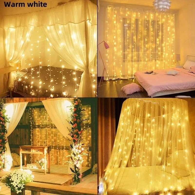 

Wedding Light LED Fairy Icicle String Remote 3M Flash Light for New Year Christmas Outdoor LED Garland Curtain Home Salon Decor