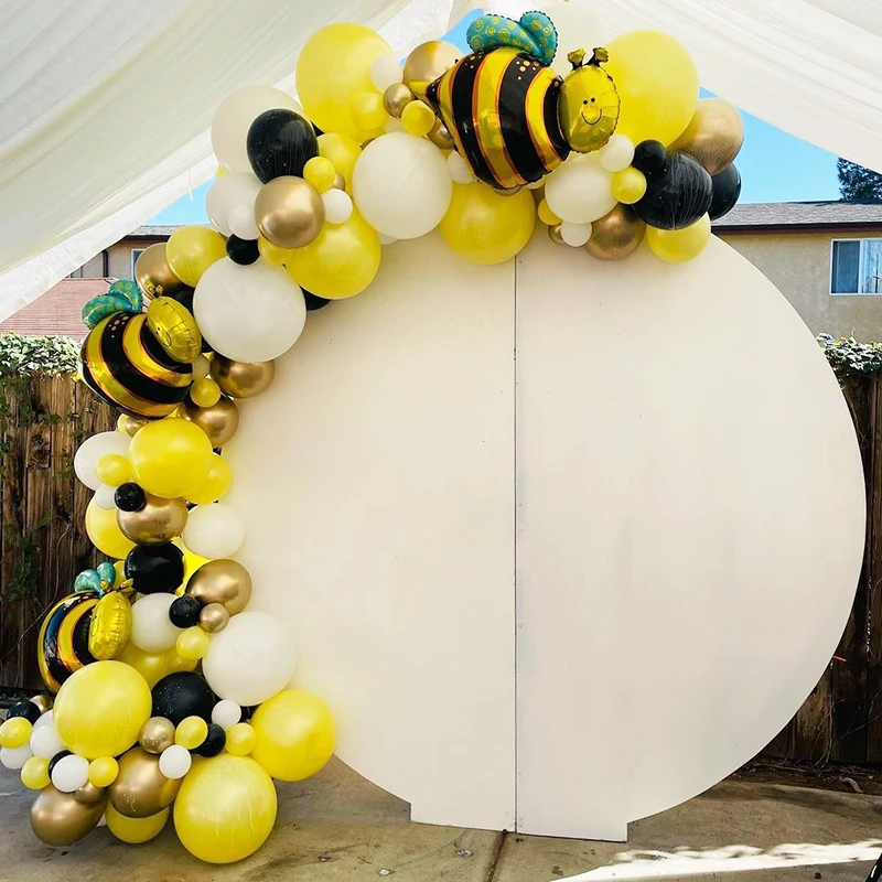 

Bee Balloon Garland Kit Yellow White Latex Ballon Bee Birthday Party Decoration Baby Shower Honey Birthday Supplies