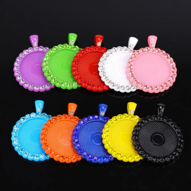 

5pcs/set Rhinestone Bezel Pendant Trays Cabochon Pendant Setting