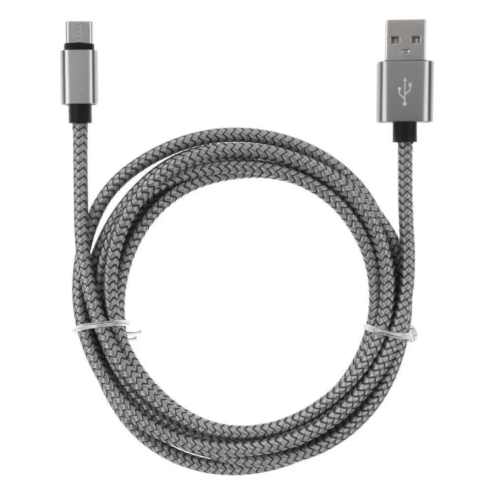 1 м 2 3 Нейлоновая Ткань Плетеный Тип C Micro 8 PIN USB кабель для синхронизации данных и
