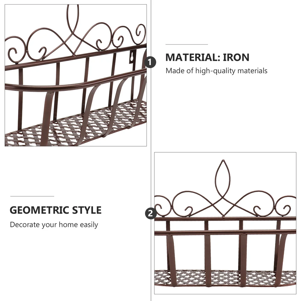 

2pcs Wall Flowerpot Rack Hanging Rack Balcony Flower Rack Iron Art Flower Rack