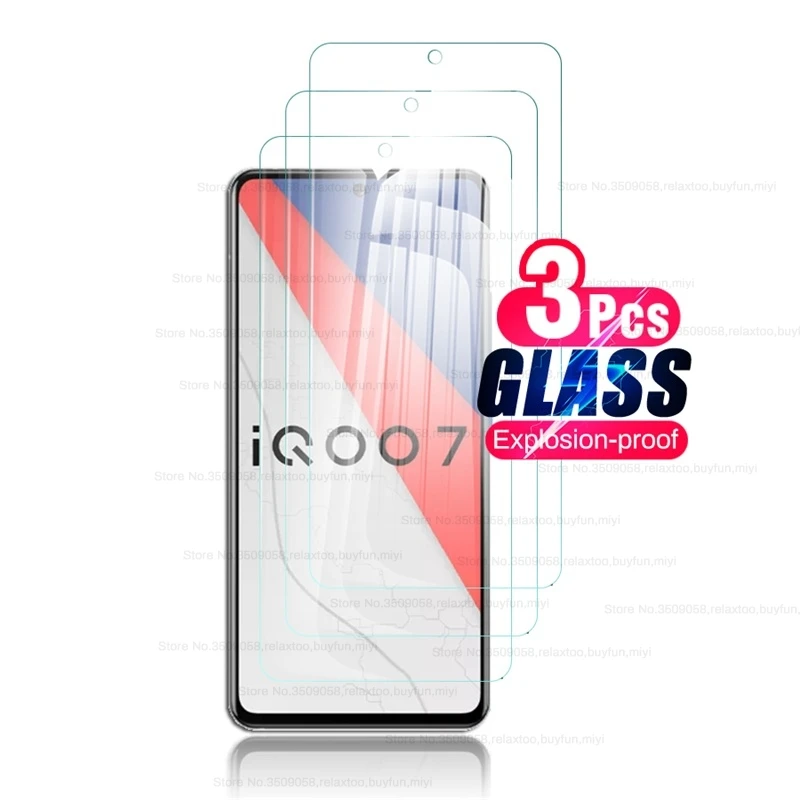 

vovi iqoo 7 glass 3pcs protective glasses for vivo iqoo7 v2049a 2021 6.62'' phone screen protectors armor safety protection film