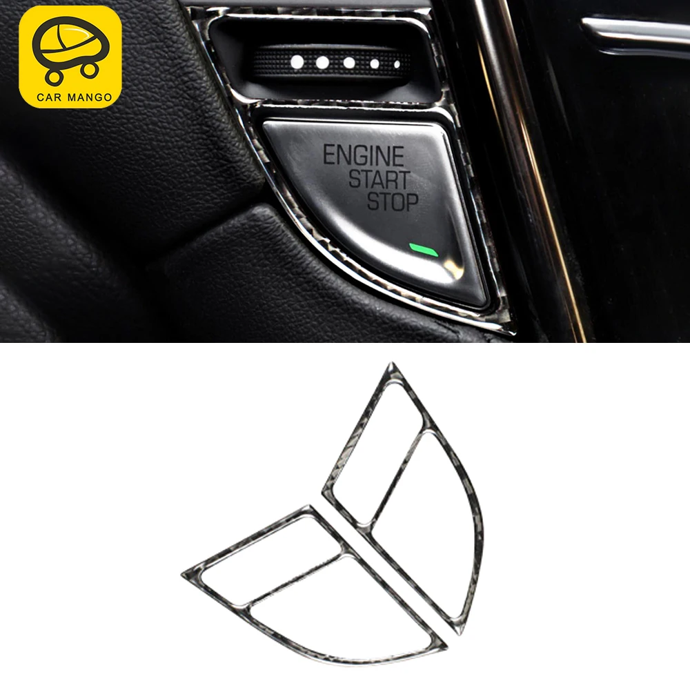 

For Cadillac ATS 2016-2021 Carbon Fiber Auto Car Accessories Engine Start Button Cover Frame Sticker Trim Interior Decoration