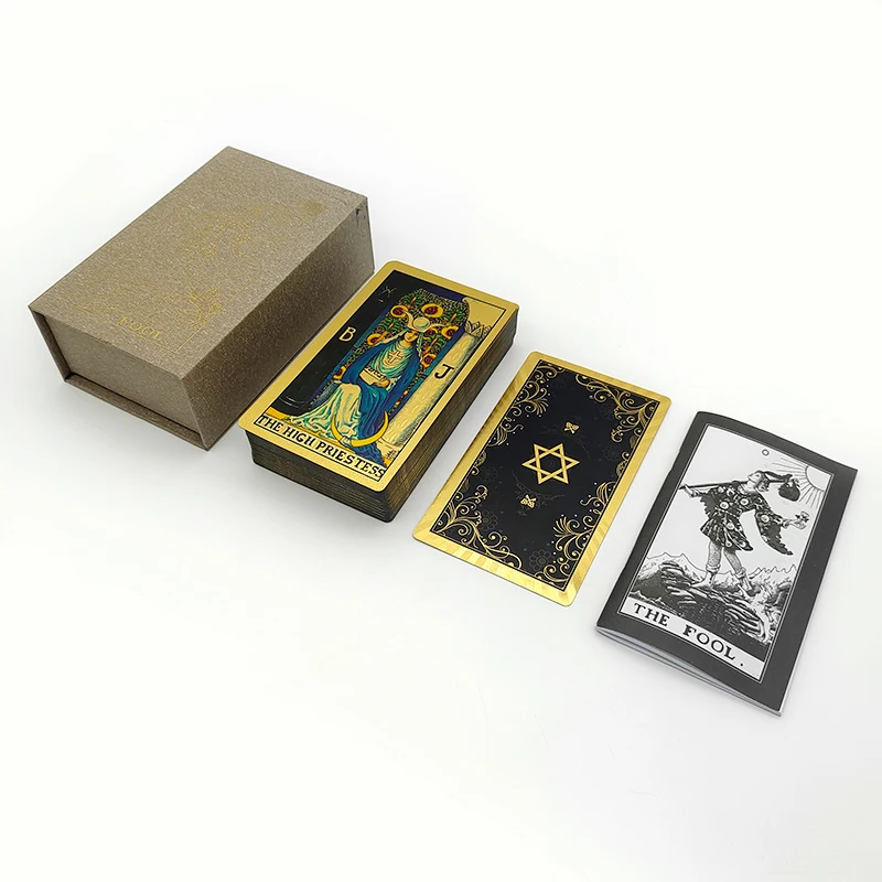 Золотой водонепроницаемый Таро из фольги The Neo Rider в тайном стиле | Спорт и