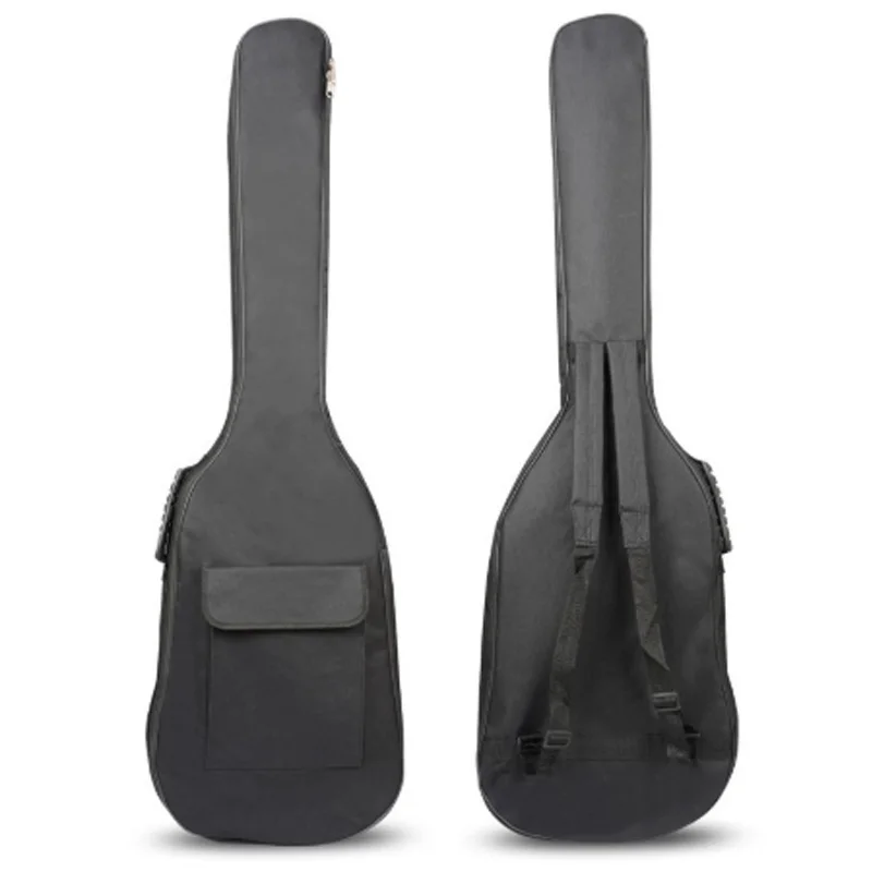neue schwarz wasserdichte doppel straps bass rucksack gig tasche fall für elektrische bass gitarre 5mm dicke schwamm gepolsterte free global ship