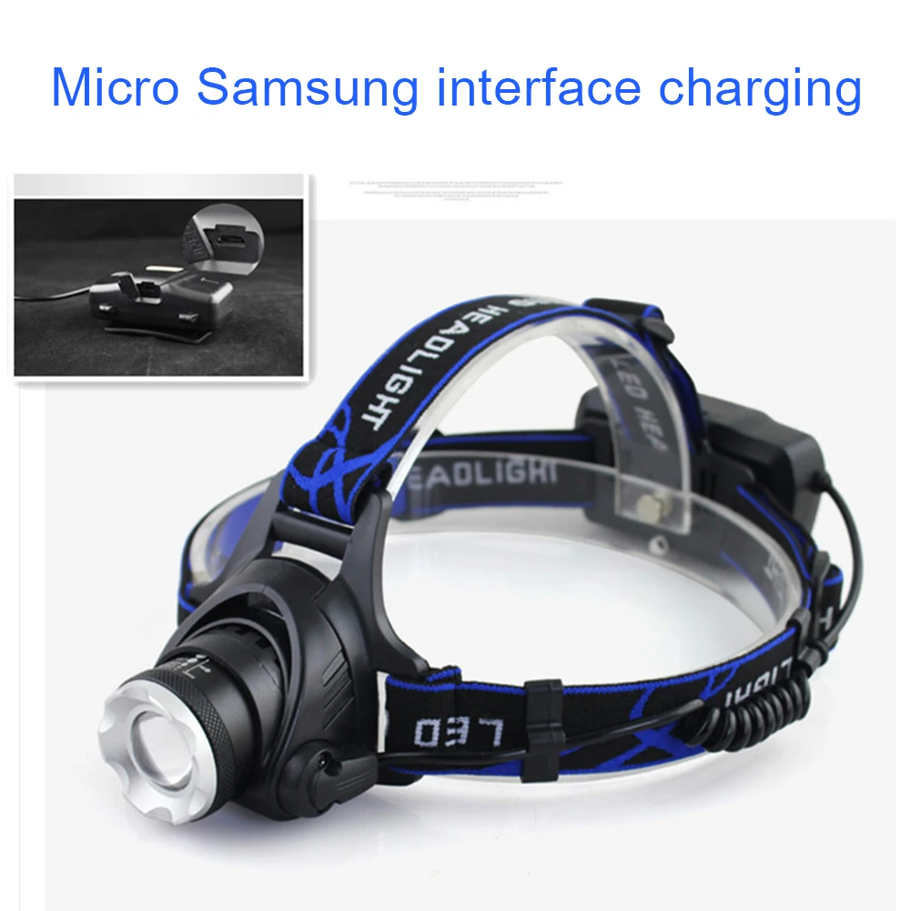 

Flashlight Torch Head Light Best LED Headlamp Headlight T6 3 Modes Zoomable Waterproof Camping Work for Camping Fishing