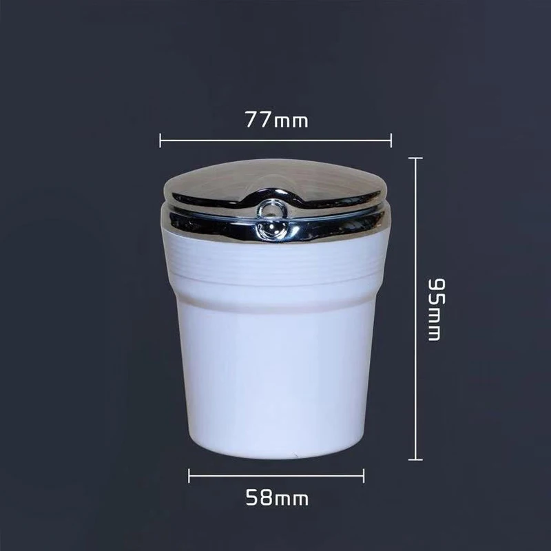 

1Pcs With Led Lights car Logo Creative Personality Cigarette Smoke Holder car ashtray for Hyundai kona Car Accessories