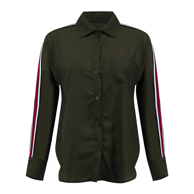Новинка 2019 дизайнерская женская блузка в полоску модная офисная рубашки