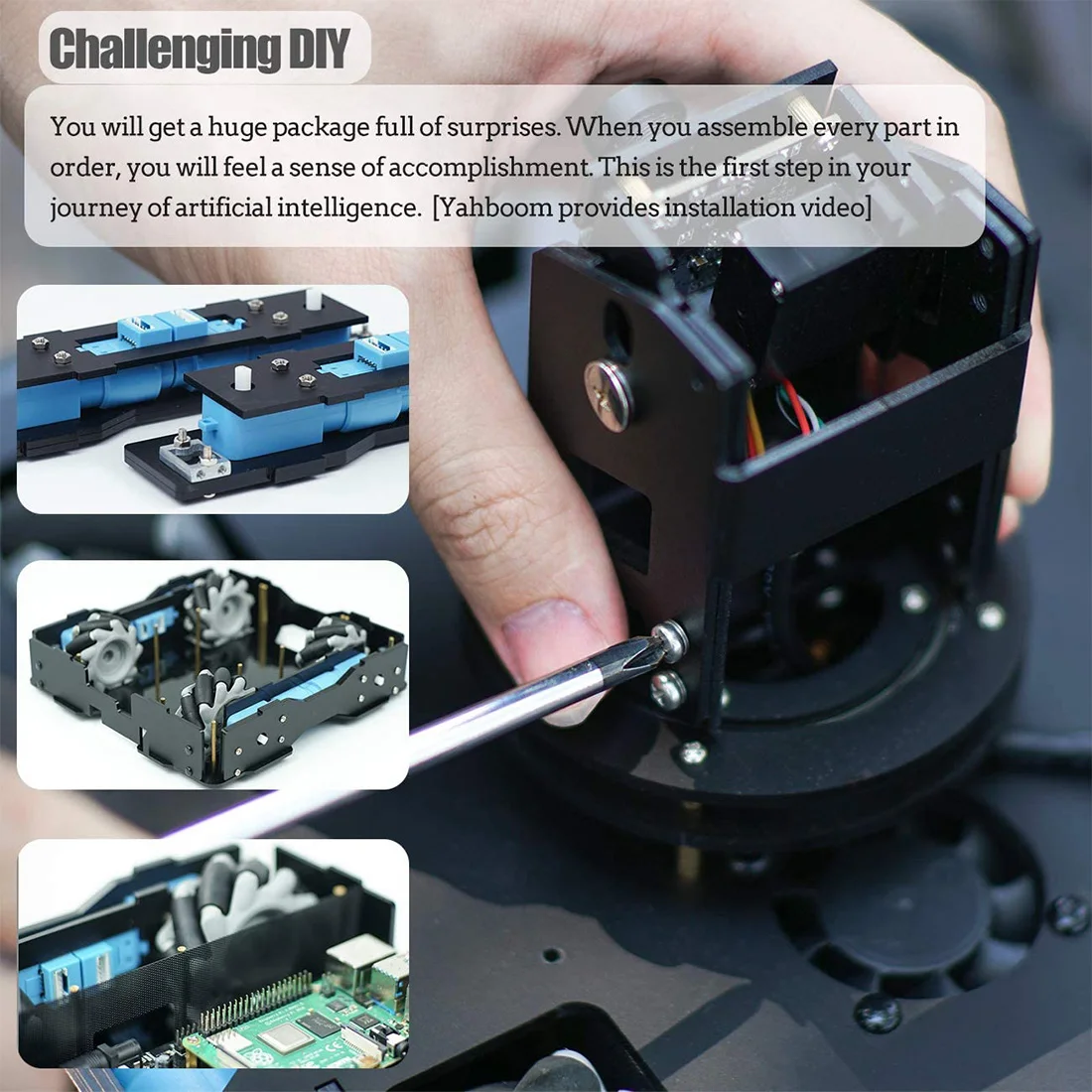 Новый Популярный умный робот-робот автомобильный комплект Wi-Fi видео для Raspberry Pi