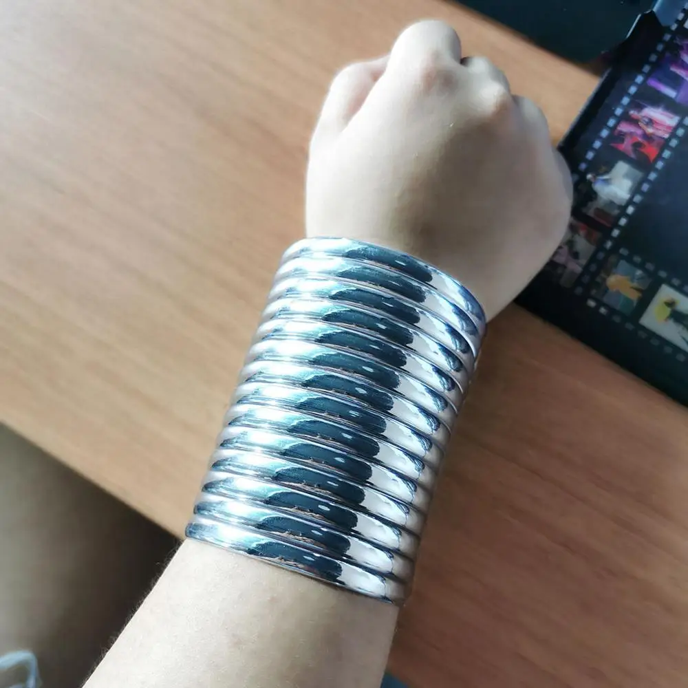 656 Silver Bracelet MANILAI Punk Alloy Torque Choker Necklaces For Women Maxi Jewelry Africa Big Collar Statement Necklace Boho Collier Femme - Metal Color: 656 Silver Bracelet