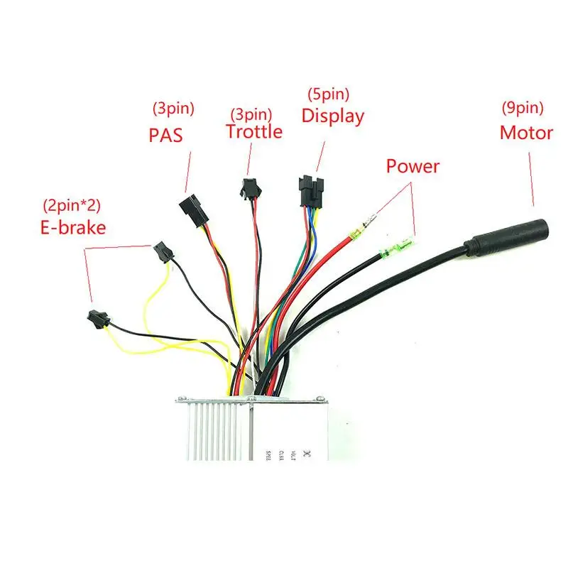 36V/48V 22A Square Wave DC Motor Controller for 500W/750W Brushless Electric Bicycle with Lithium Battery image 2