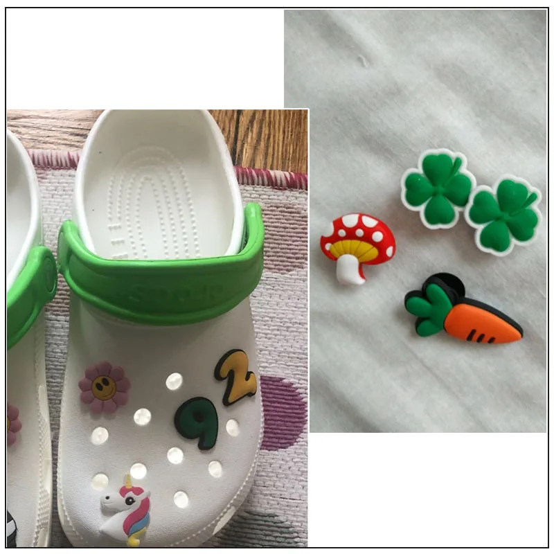 1 шт. номер и символ ПВХ Патчи для обуви пряжки аксессуары подходят браслеты Croc jibz