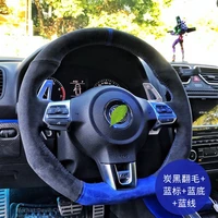 steering wheel cover for vw volkswagen sagitar lavida magotan passat golf lamando tiguan tayron teramont leather grip interior