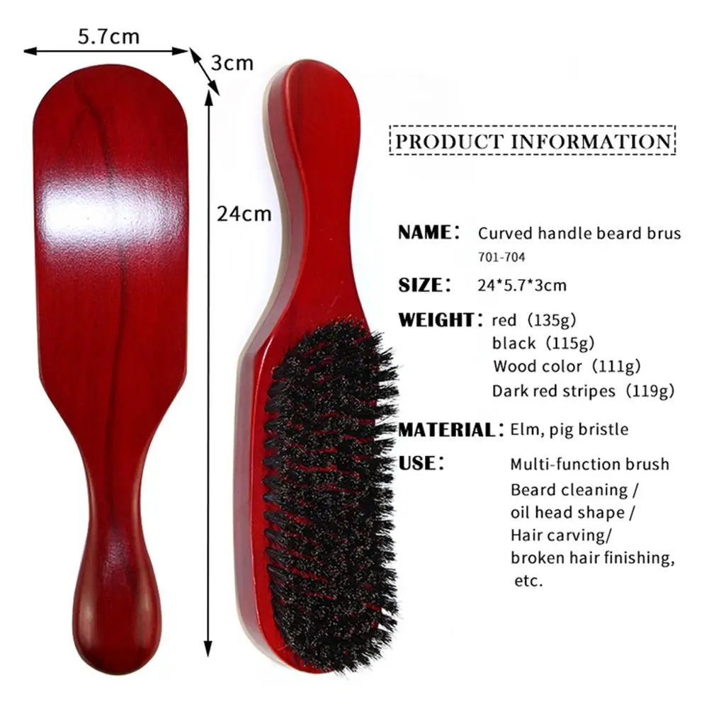 

Washable Wooden Beard Hair Brush Solid Wood Classics and Fashion Healthy Big Arc Curling Hair Wave Brush Hair Style Care Comb