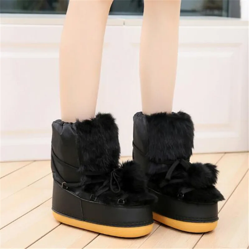 

New Children Shoes Warm Cotton Snow Boots Girls Baby Non-slip space boots Princess Flat Kids Ankle Boots 02