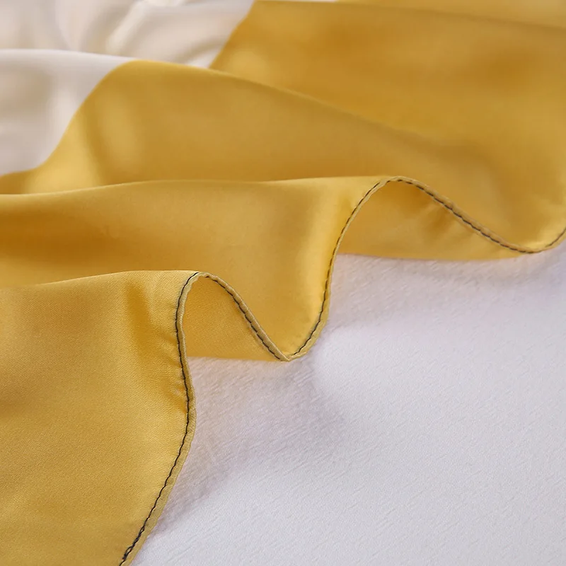 70*70CM Solid Silk Square Neck Scarf Women's Foulard Hair Band Neckerchief Head Scarves Bandana Shawls Lady Wraps Pashmina - купить по