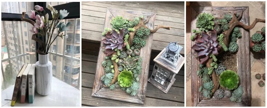 45 см натуральные Ротанговые сухие ветви DIY аксессуары Сушеный Цветок свадебное украшение украшения для домашней вечеринки искусственные сушеные цветы
