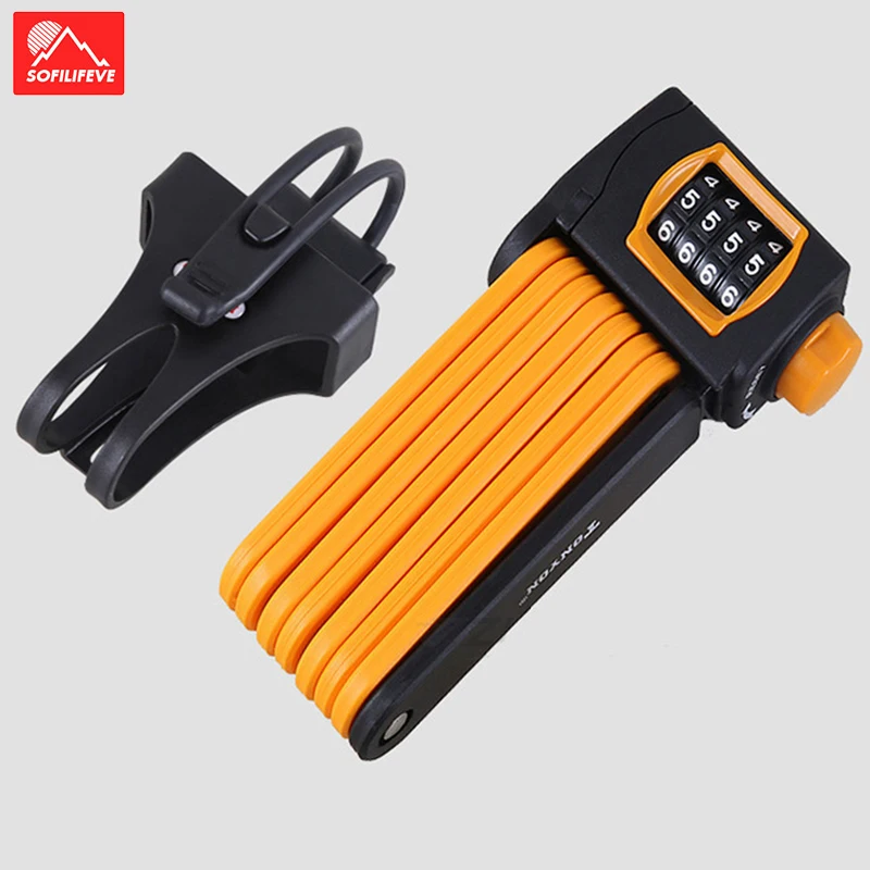 Складной двухколесный велосипед кодовый замок с креплением MTB дорожный Пароль