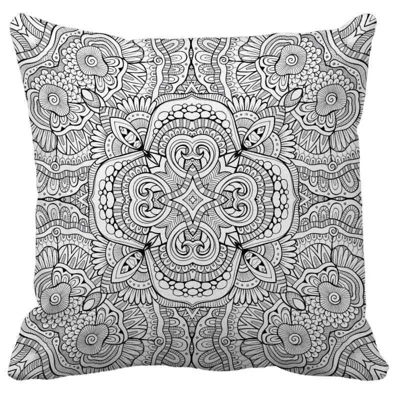 B Simple geometric printing bedroom sofa living room decorative pillow case - Цвет: B