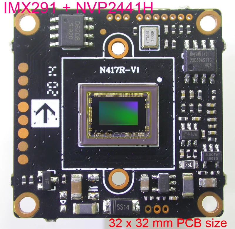 Плата PCB модуля камеры видеонаблюдения Sony Exmor STARVIS CMOS IMX291 + NVP2441 32x32 мм 1/2/8 с модулем