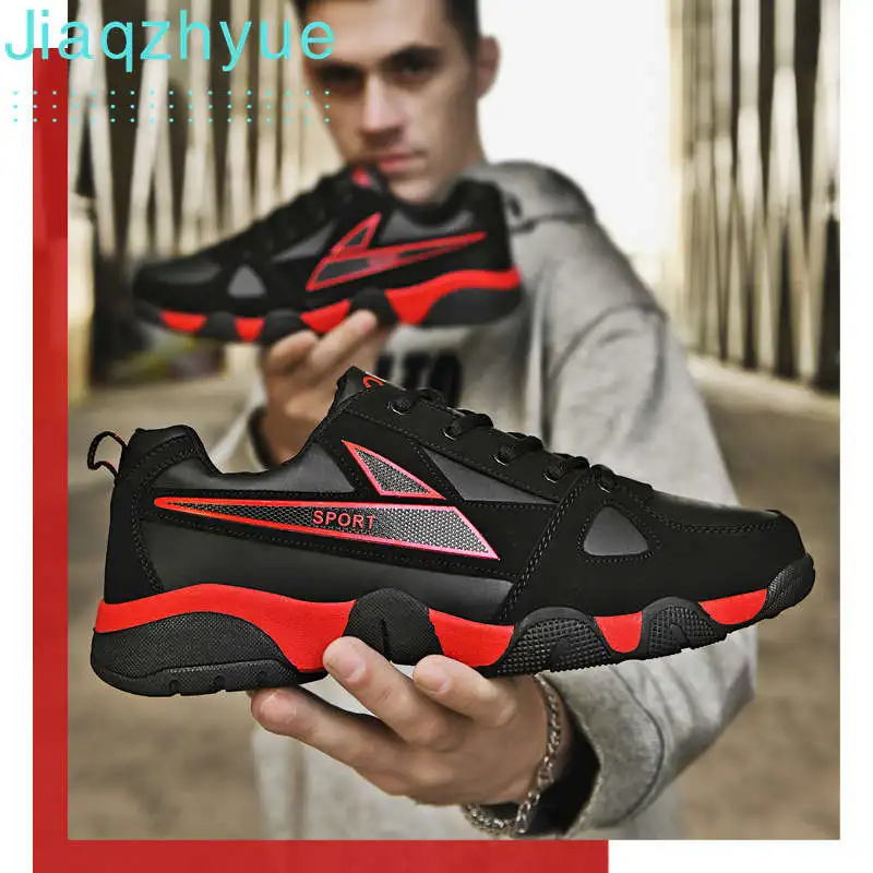 

Large Size Sport Shoes Men Outdoors Jogging Leather Sneakers Lace-up Men's Running Shoes Summer Breathable Sports Man Shoe F2