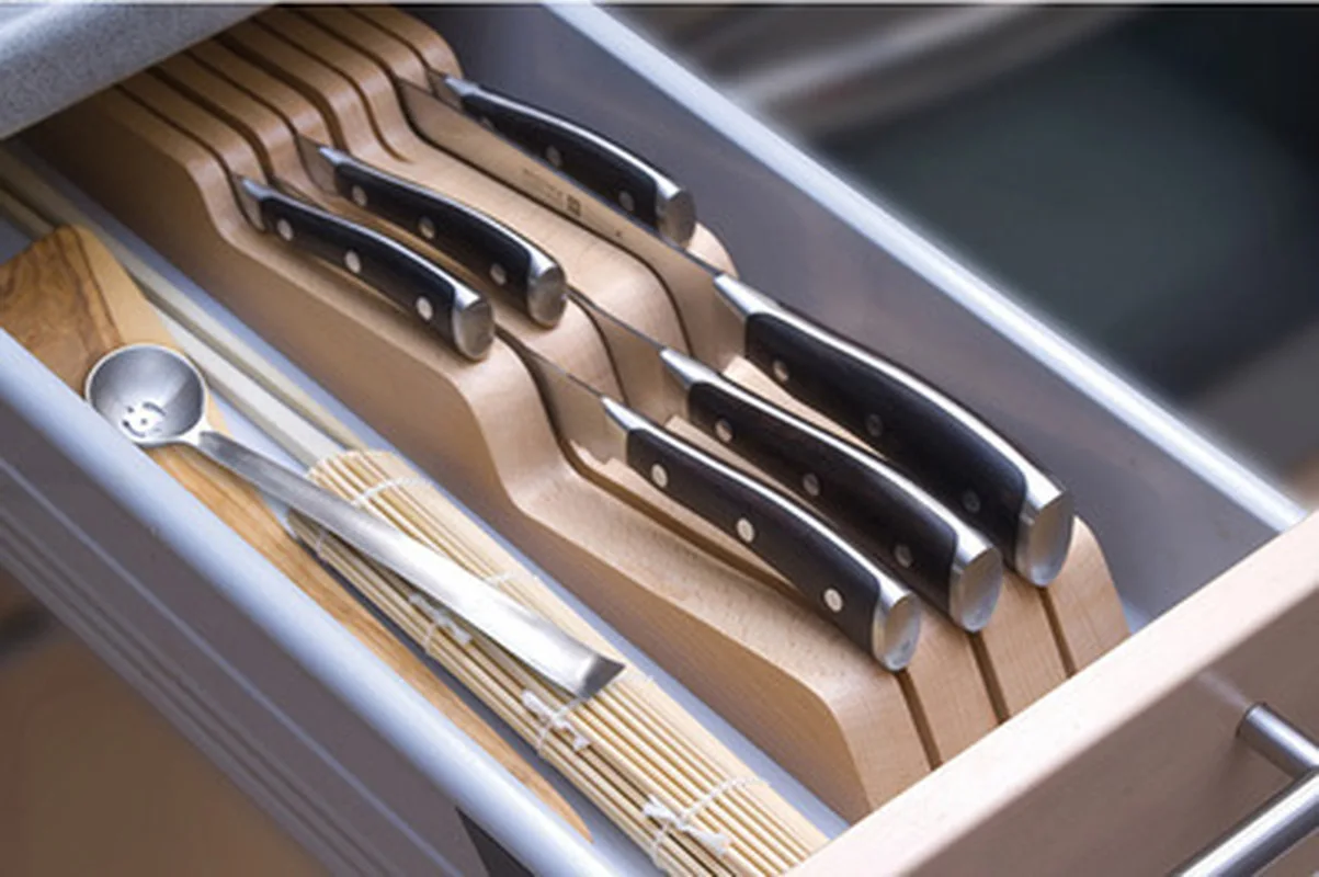 

Knife Holder Beech Wood Kitchen Knife Wood Holder Block 7 Knife Slots Storage Organizer Tool Chef Knife Bag Knofe Block