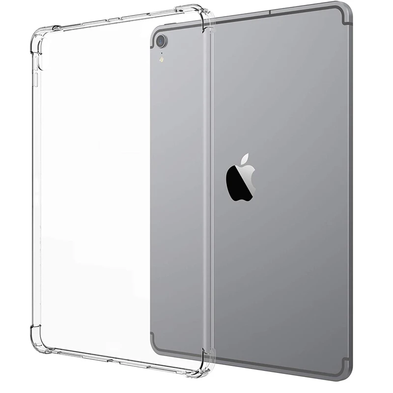 

For New iPad 7 8 10.2 9.7 2018 2020 5 6 Air 10.9 2 3 4 Case TPU Silicon Transparent Cover For iPad Pro 10.5 '' 11'' Mini 2 3 4 5