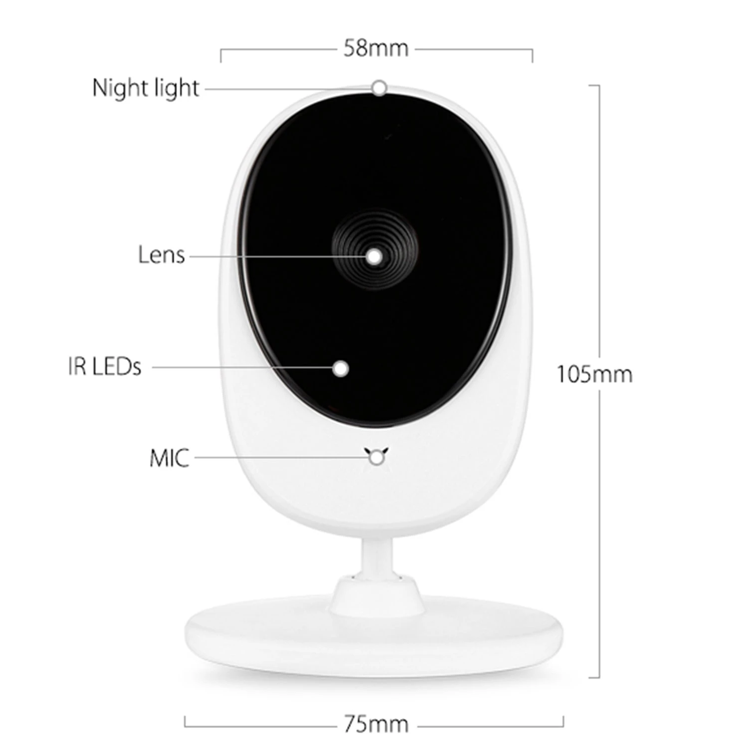 2 4 дюймовый беспроводной цифровой видеоняни и радионяни с датчиком температуры