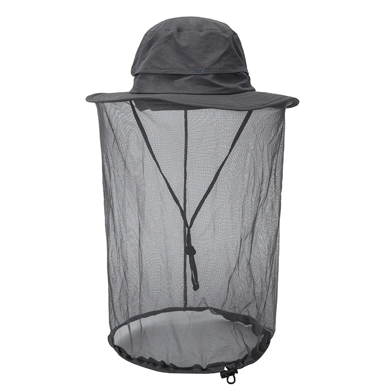 

Уличная шляпа 360 с защитой от комаров, рыболовный зонт, шляпа, защита от солнца с москитной сеткой для мужчин, женщин, мужчин, походов, искусст...