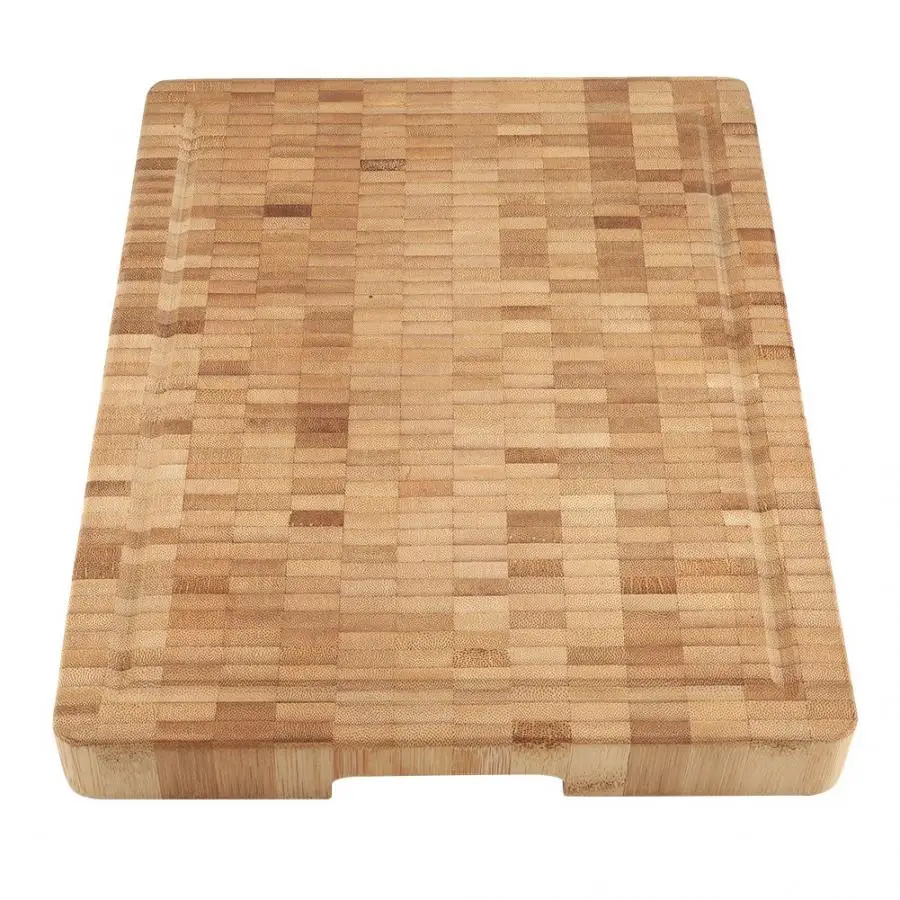 Прямоугольная большая Концевая зерно бамбуковая разделочная доска блок