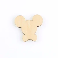 cartoon bear shape mascot laser cut christmas decorations silhouette blank unpainted 25 pieces wooden shape 1431