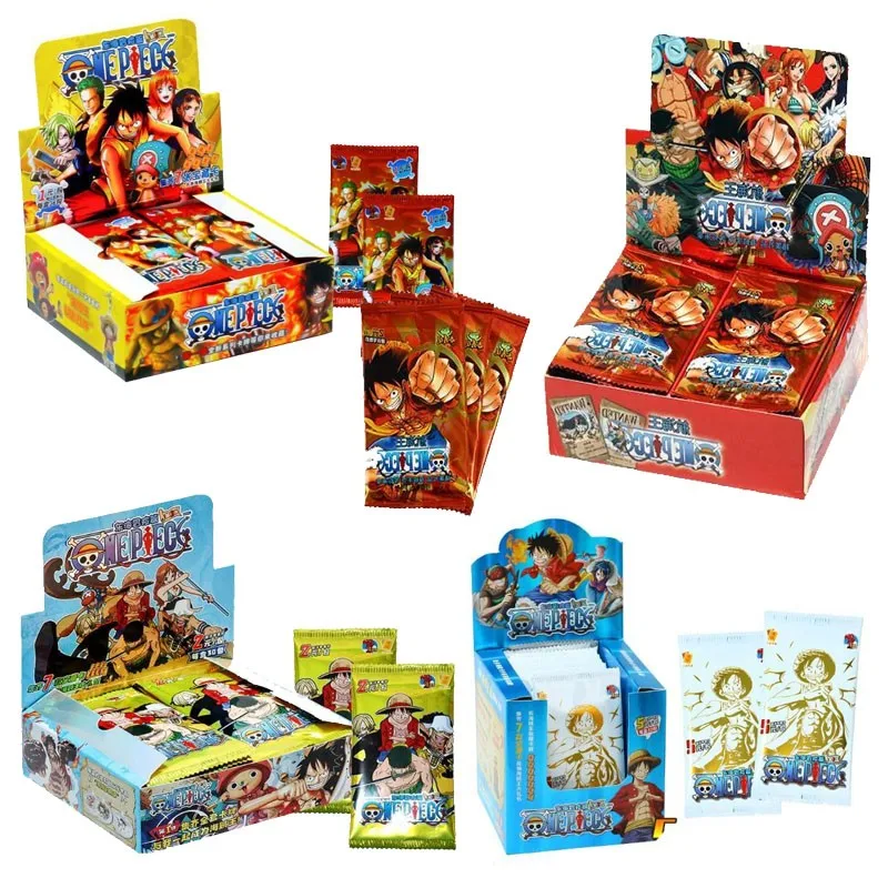 Juego de cartas de animaci&oacute;n de One Piece, tarjeta de colecci&oacute;n de personajes perif&eacute;ricos, juguete de almacenamiento de tarjetas de chico-0