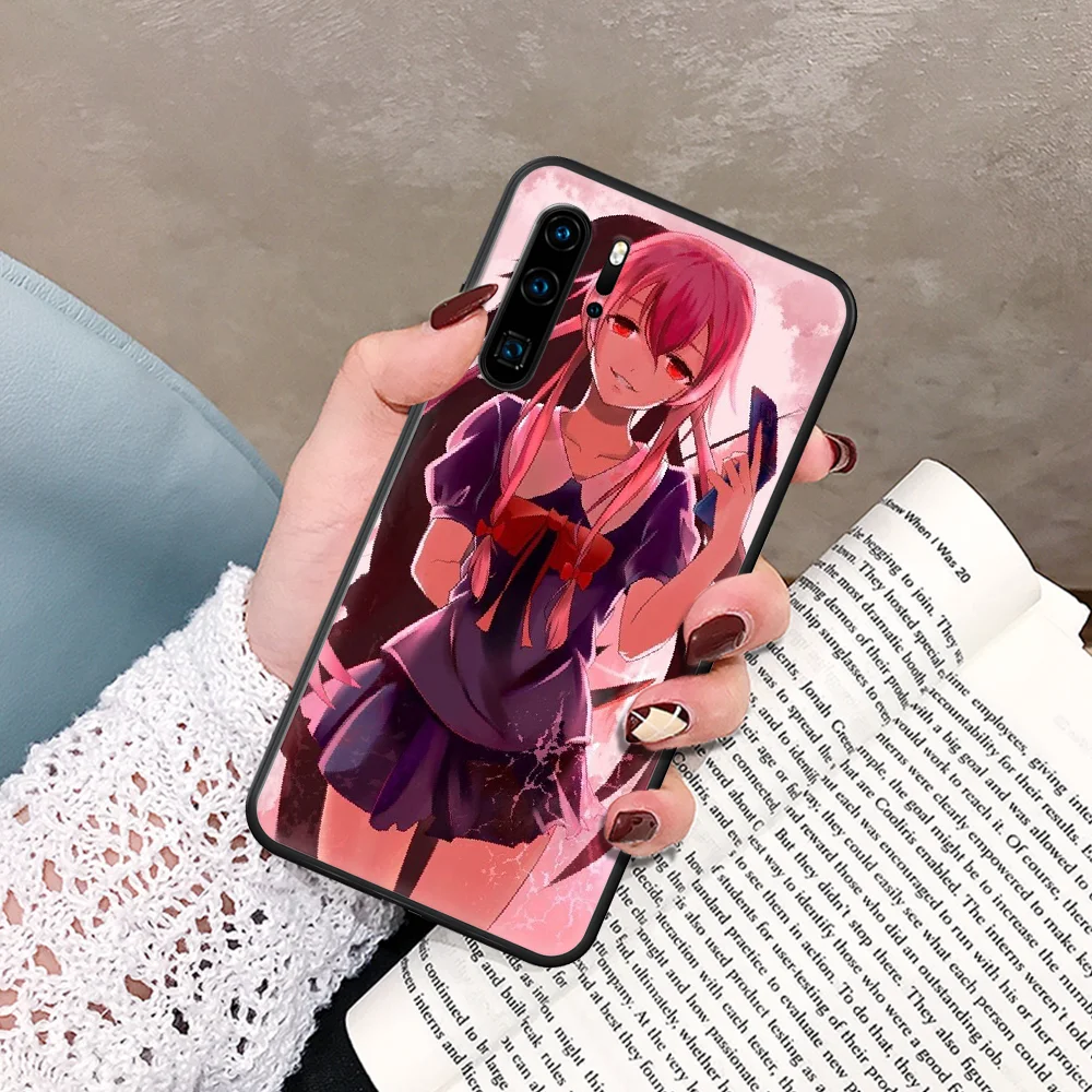 

Future Diary Mirai Nikki Phone Case For Huawei P Mate Smart 10 20 30 40 Lite Z 2019 Pro black Etui Painting Shell Silicone Cell