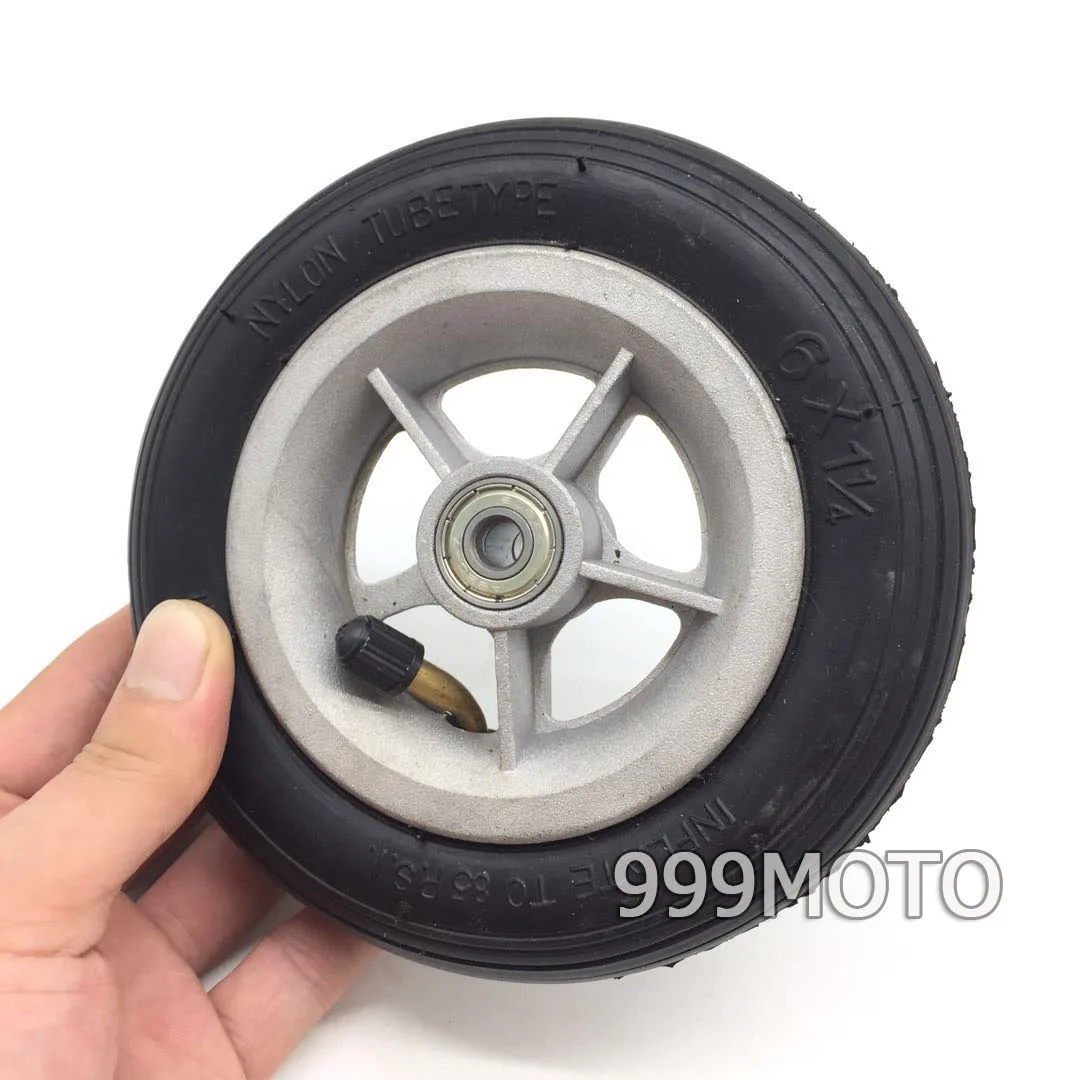 hole size 8mm 6-дюймовая шина для мотоцикла 6x1 1/4 шина 150 мм Скутер инфляционное колесо с ступицей с внутренней трубкой Электрический скутер - Цвет: hole size 8mm